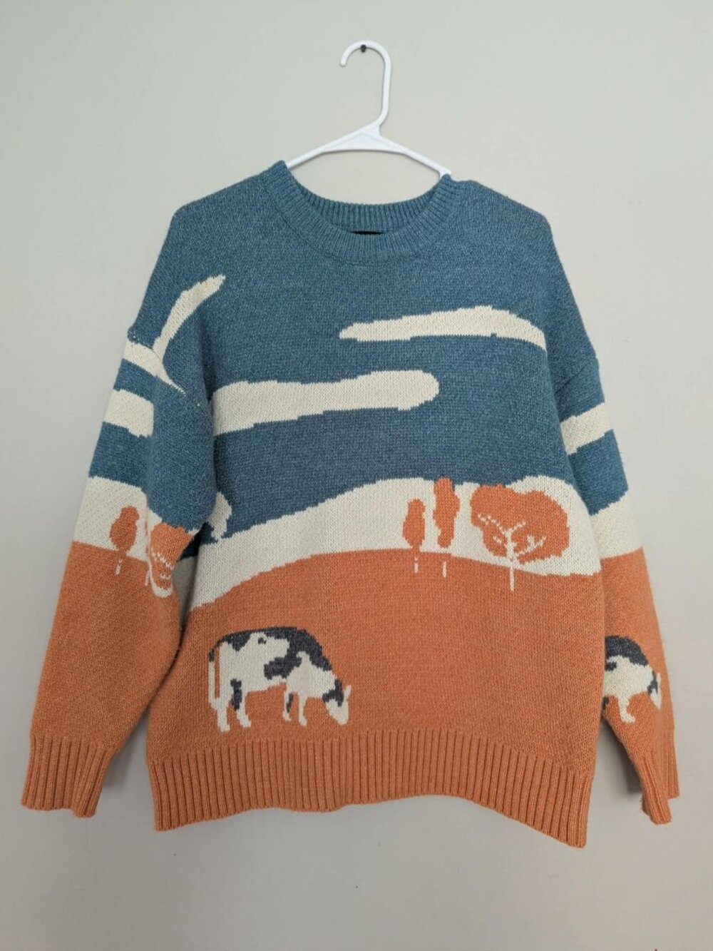 VAMTAC Cow Sweater Blue Orange S